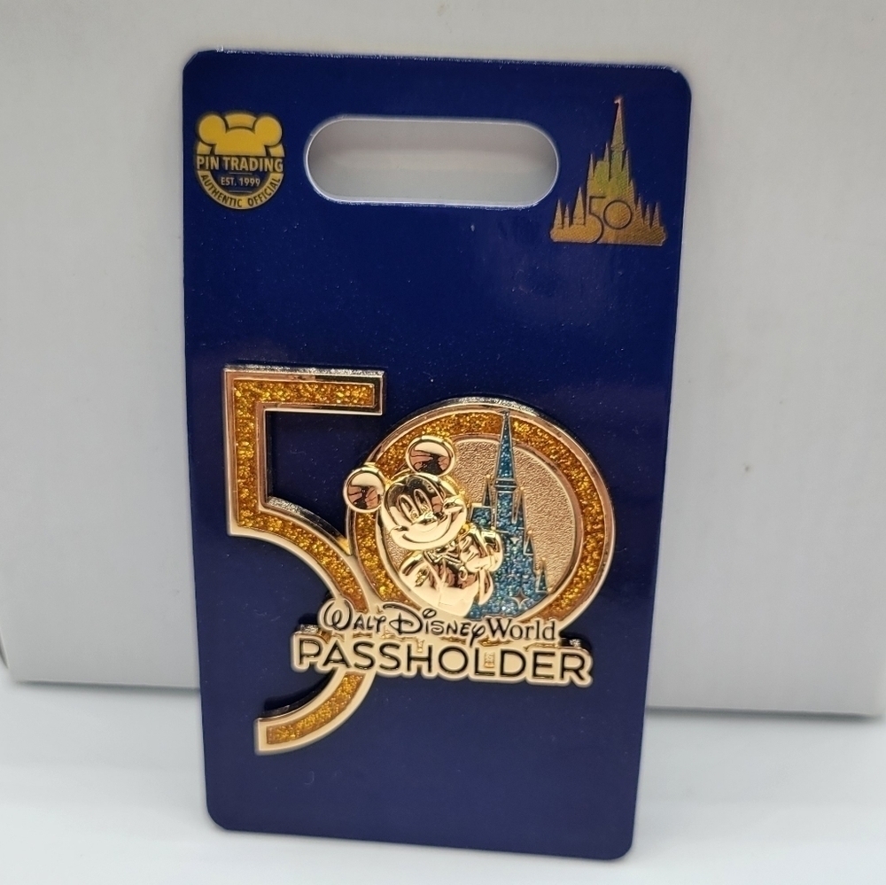 Disney Walt Disney World 50th Anniversary Passholder Pin